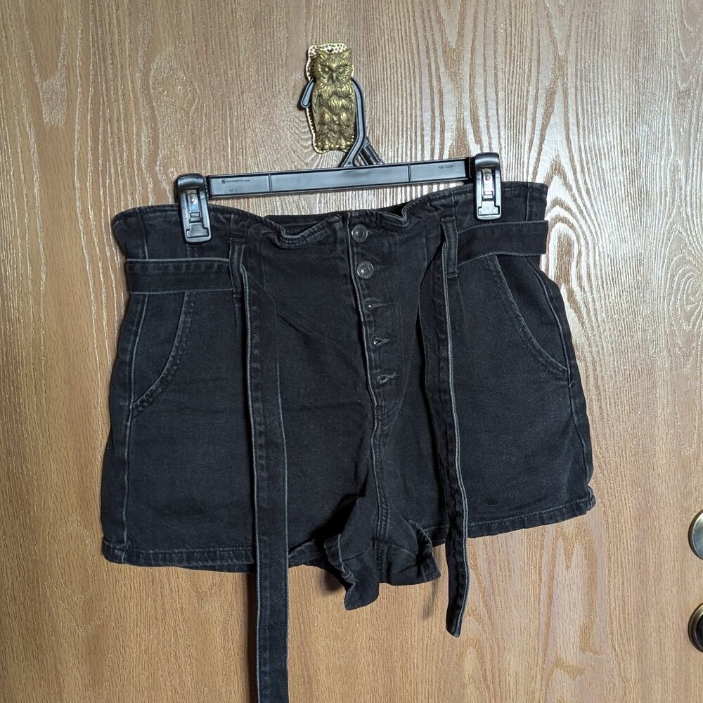 American Eagle Black Denim Jean Shorts, 8